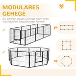 Puppy Run 8 Panel Outdoor Playpen with Door, Metal