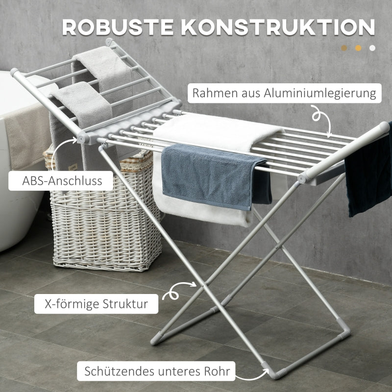 Heated Clothes Drying Rack, Foldable 45-55℃ 144x53x96cm