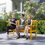 2-seater Garden Bench, Weatherproof Folding Table, 320 kg, Teak Wood