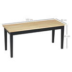 2-seater Dining Bench, Pinewood, 102 x 36 x 45 cm, Natural