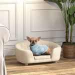 Dog Sofa Plush Cushion Small Pine Cream White