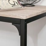 Bar Table with 2 Chairs, 3-Piece Set, MDF, Natural and Black