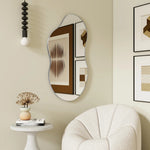 Asymmetrical Wall Mirror 32'' Metal Frame