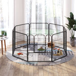 Puppy Run, Outdoor Enclosure, Customizable, Metal Black