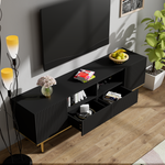 TV Cabinet, Modern with Golden Feet and Edge