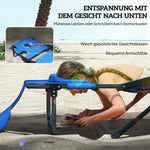 Sun Lounger, Foldable Weatherproof, Black + Dark Blue