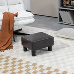 Footstool/Ottoman, Rectangular Footrest, Faux Leather