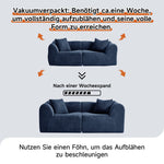 Modern 2-Seater Loveseat Space-Saving Cushions - Velvet