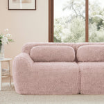 U-Shaped Modular Sofa Plush No Assembly High-Resilience Foam - Pink