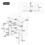 Bathroom Vanity Unit with Ceramic Sink and Adjustable Shelves, White
