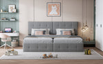 Upholstered Bed 180x200 cm, Hydraulic Storage Multifunctional Double, Velvet Grey