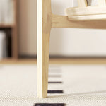 Armchair Lounge Chair, Padded, Removable Cushions, Wooden Legs, Beige