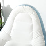 Inflatable Sofa with Footstool and Cup Holder, Air Sofa for Camping and Home, white