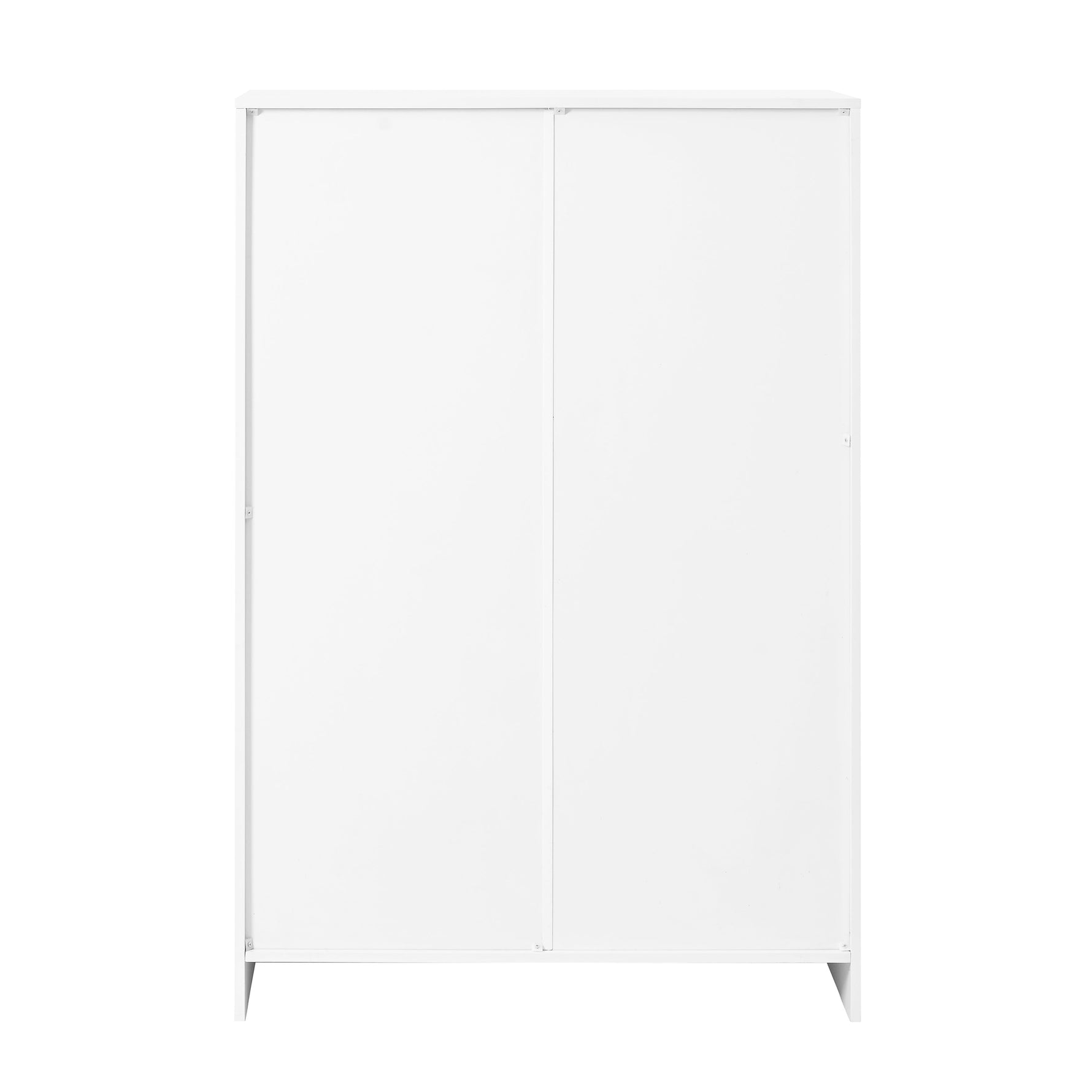Modern shoe cabinet with adjustable shelves and 2 doors, white