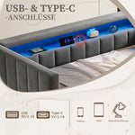 Multifunctional Sofa Bed 90x190cm, Pull-Out & Storage, Gray Velvet