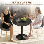 Dining Table Round Ø80 cm 2-Seater Non-Slip - Black