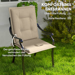 Seat Cushions, Set of 4 Chair Pads, Outdoor Indoor, Beige