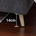 Bed Frame Modern Minimalist 90x200cm Low-Profile Dutch Velvet Grey