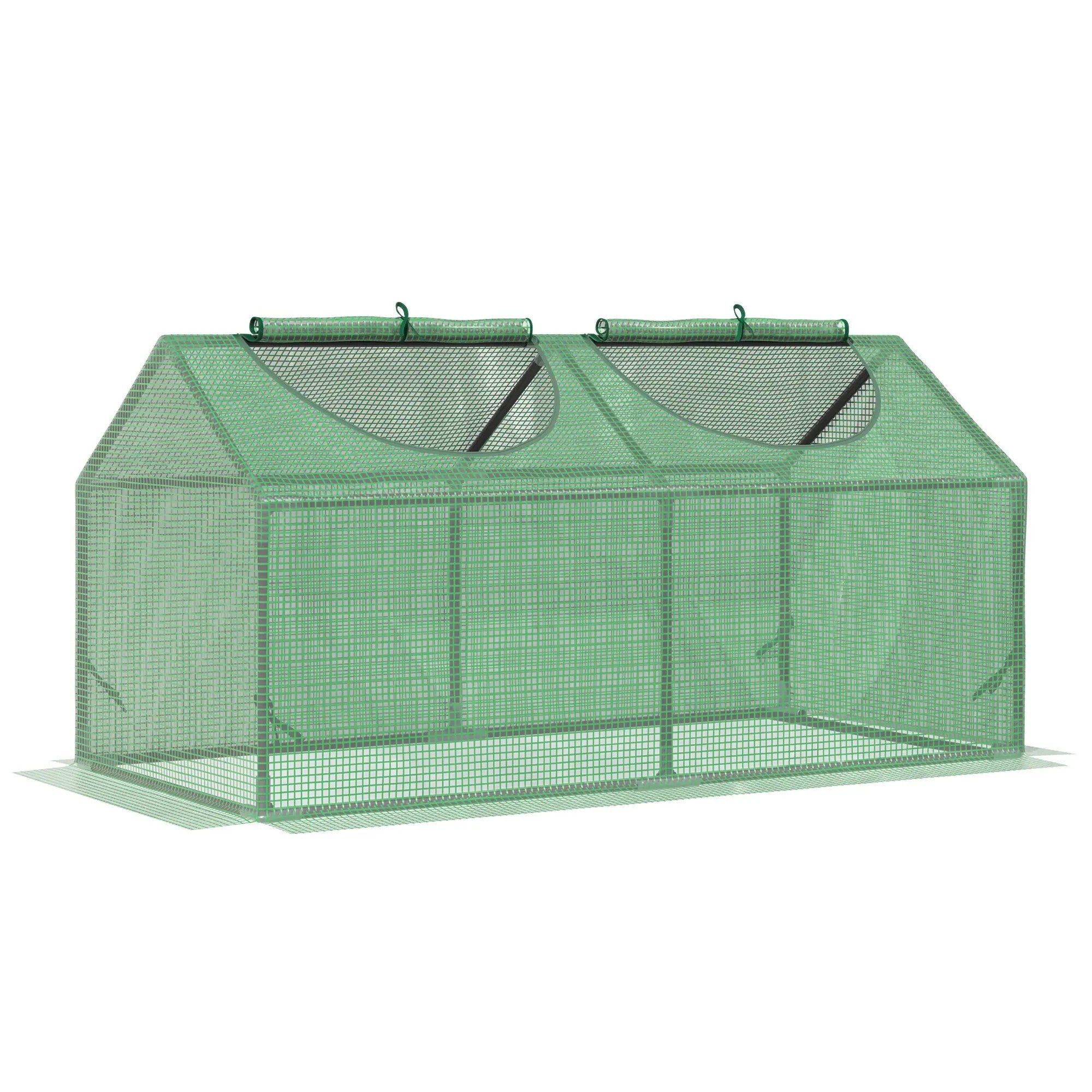 Polytunnel Greenhouse, Window, Tomatoes & Plants, Green