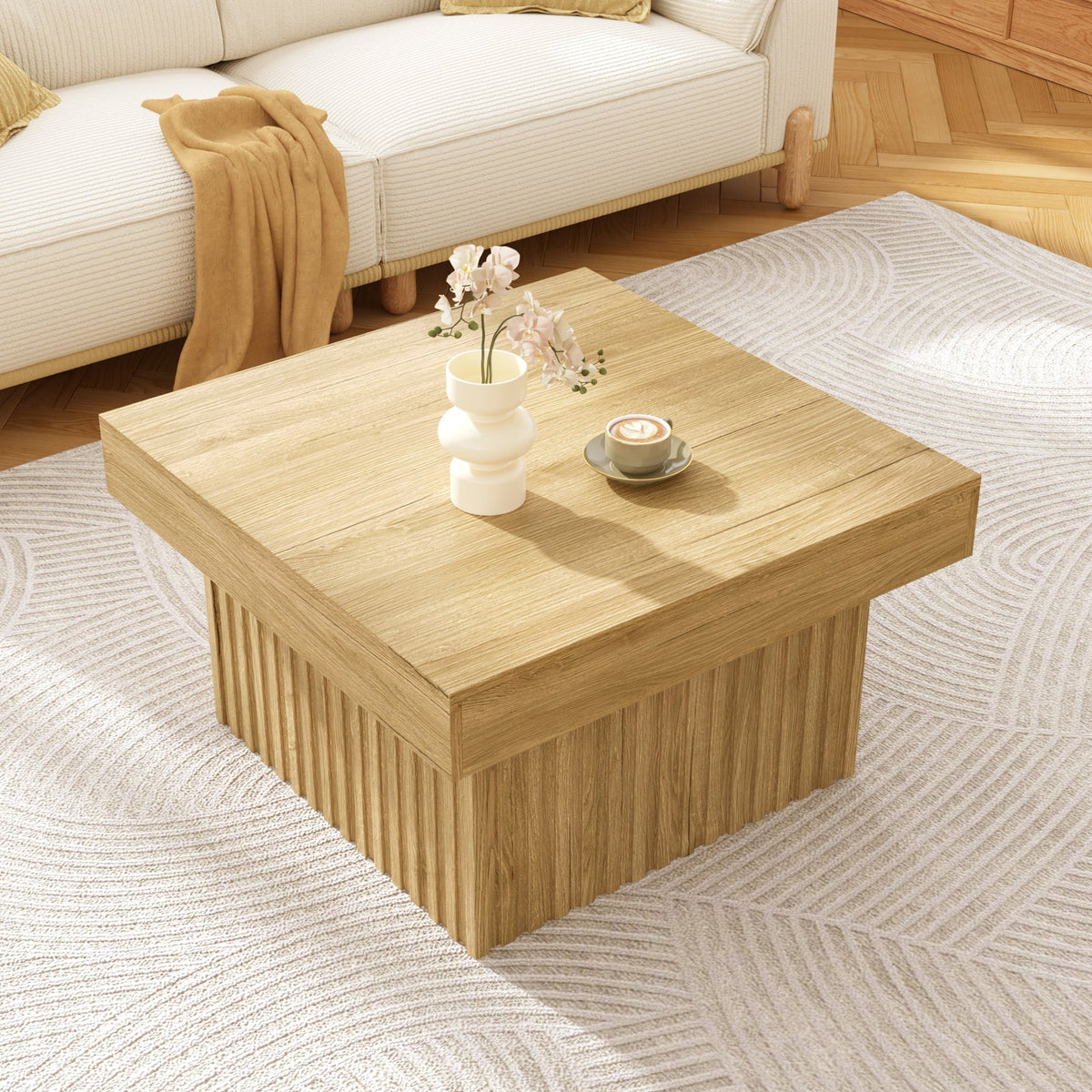 Coffee Table, Modern Design with PB Tabletop & MDF Base, Wooden