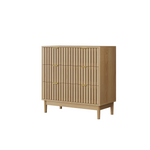 Modern Chest of Drawers, 3 Drawer Medieval Country Style Storage Cabinet for Bedroom and Living Room, Oak Wood