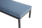 Lounge Patio Chair, Adjustable Reclining Rustproof Aluminum, Waterproof Blue Cushion