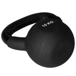 Kettlebell 10 kg, Fitness & Strength Training, Cast Iron Neoprene, Black