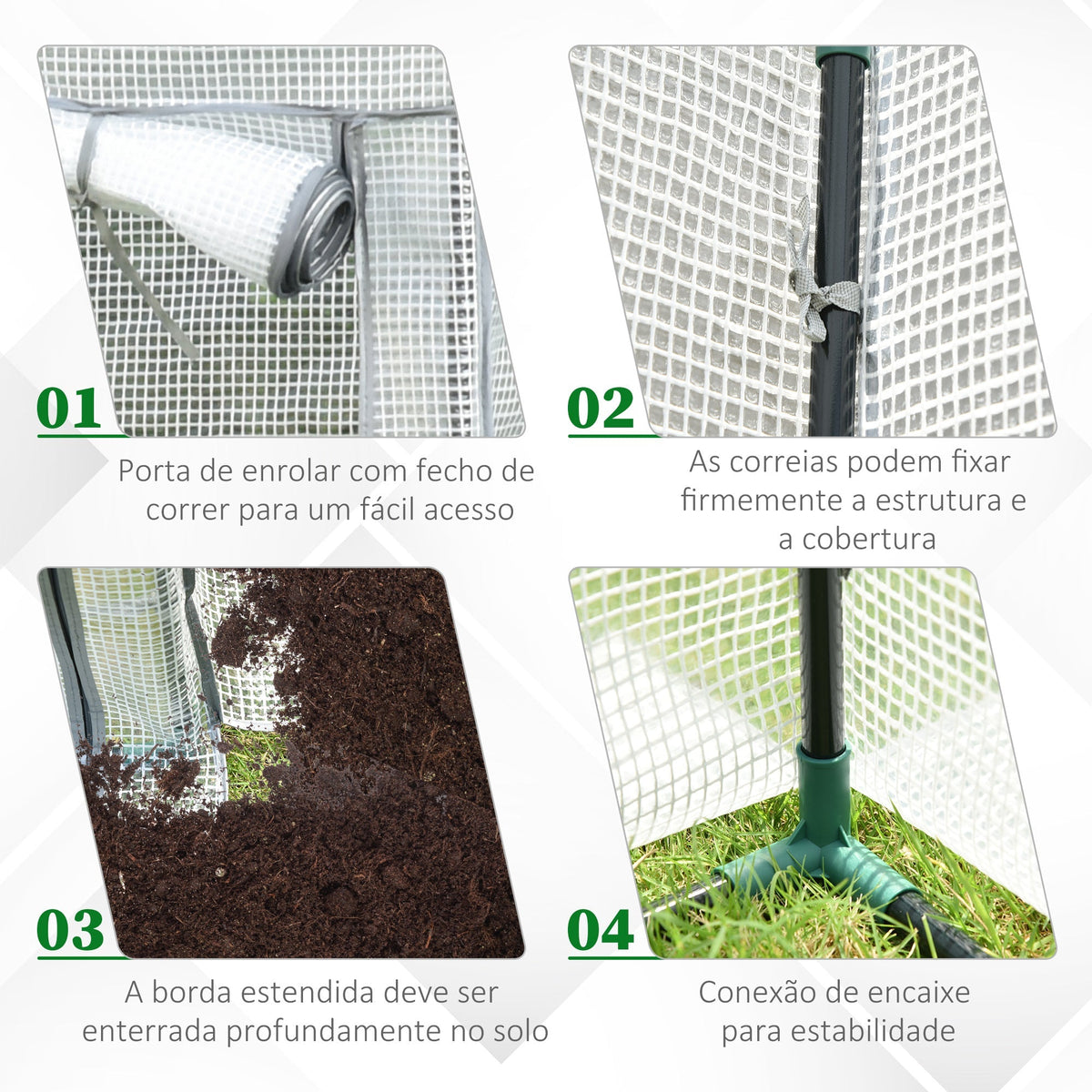 Greenhouse Foil Hothouse PE Mesh Film 101x50x150cm White