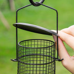 Bird Feeding Station, 208 cm 4 Hooks Bird Bath, Steel, Black