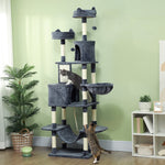 Cat Tree with Cave, 2 Play Balls, Sisal Posts, Platform, Dark Grey