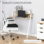 Desk Modern Computer with Storage & Cable Grommet, White Oak