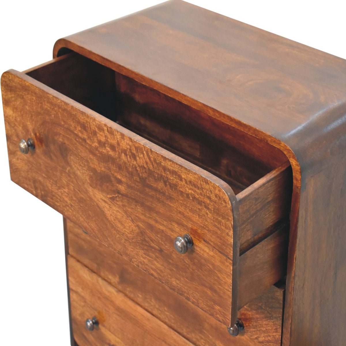 Aspen Slim Chest Solid Wood Storage, Mango Wood