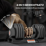 Adjustable Dumbbells 3.5/6/8/10 kg Storage Compartment Non-Slip Handles