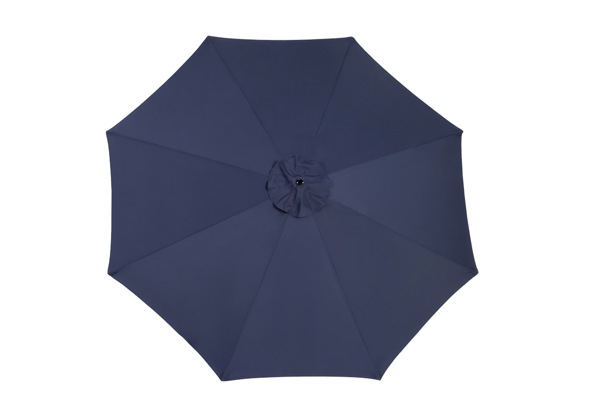 Outdoor Umbrella Rectangular 14.8 Ft Double Sided with Crank, Navy Blue