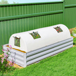 Greenhouse with Roll Window, Winterproof Tomato House, Steel, Green