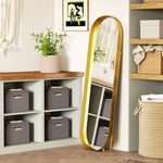 Full Length Mirror, 160 x 50 cm, Metal Framed, Gold