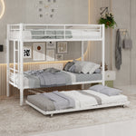 Meta Twin over Twin Bunk Bed, Heavy-Duty Stable Low Noise Safety Railing, Metal