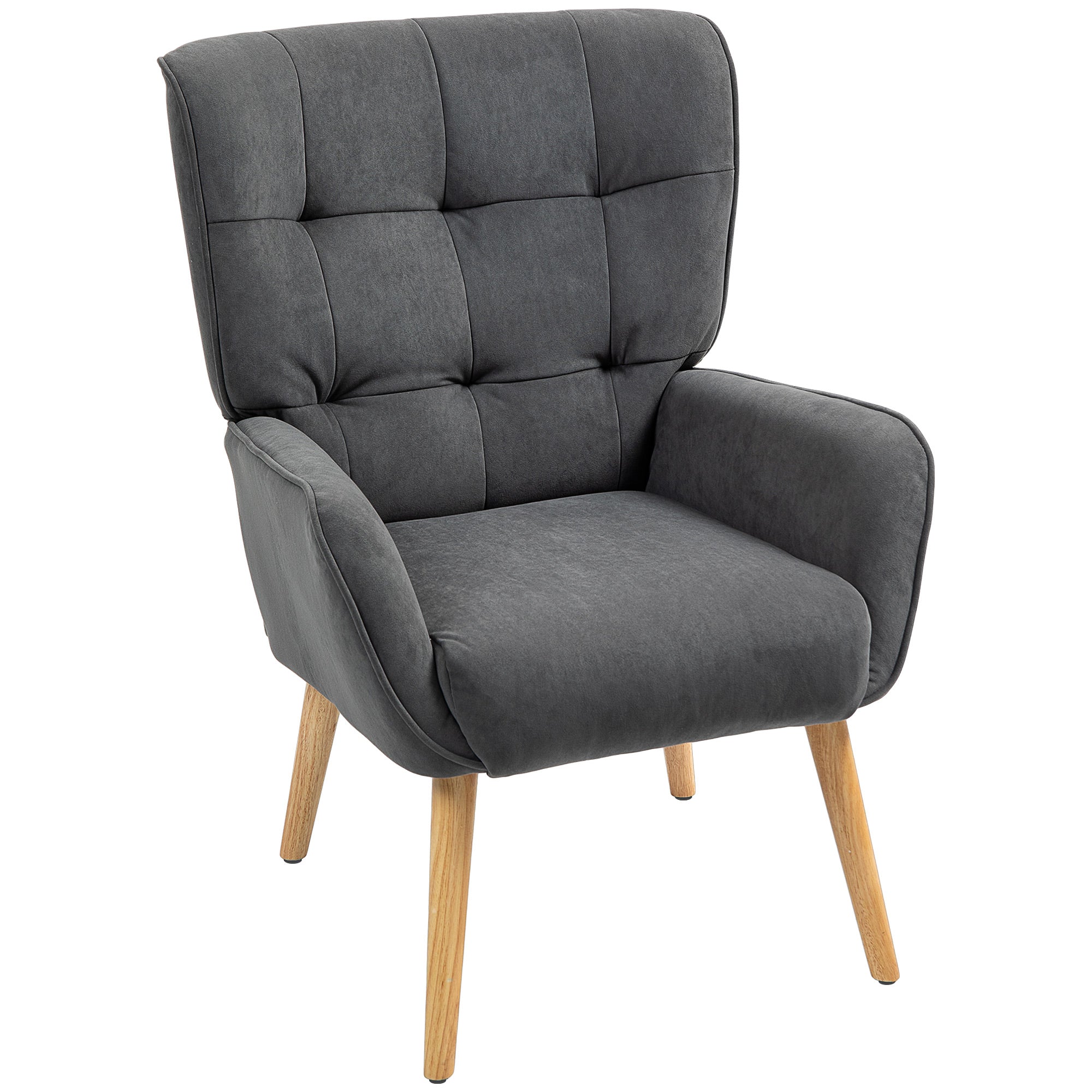 Armchair Lounge Relaxing Reading Chair, Velvet Gray