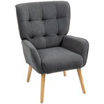 Armchair Lounge Relaxing Reading Chair, Velvet Gray