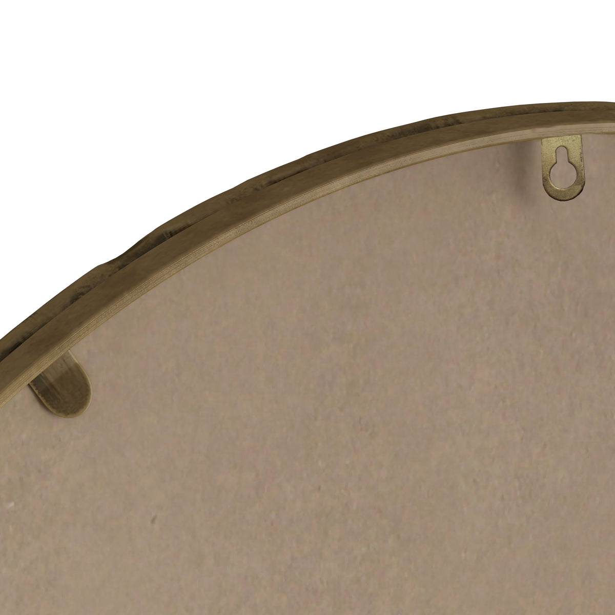 Iron Art Oval Retro Mirror, Antique Wall Hanging, Gold