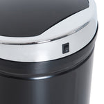 Sensor Trash Can 42L, Electric Automatic Waste Bin, Steel Black