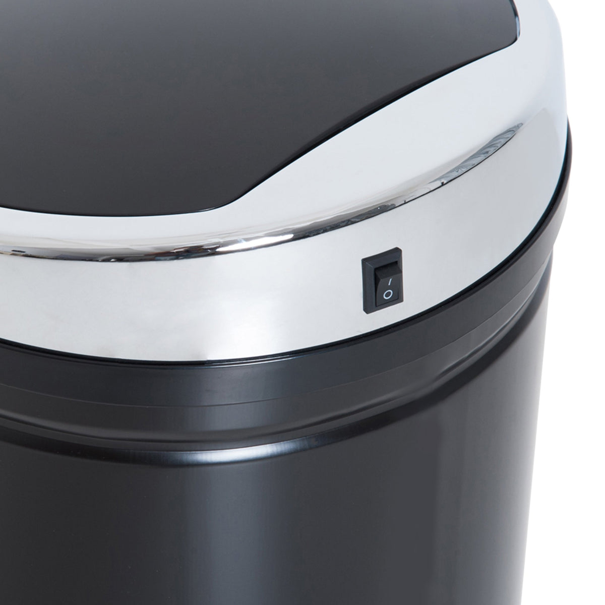 Sensor Trash Can 42L, Electric Automatic Waste Bin, Steel Black