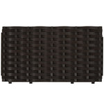 Raised Bed Planter, Rattan Look, 40x40x44cm, PP Brown