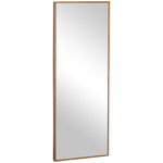Full Length Wall Mirror, 125x45cm, Wooden Frame in Natural