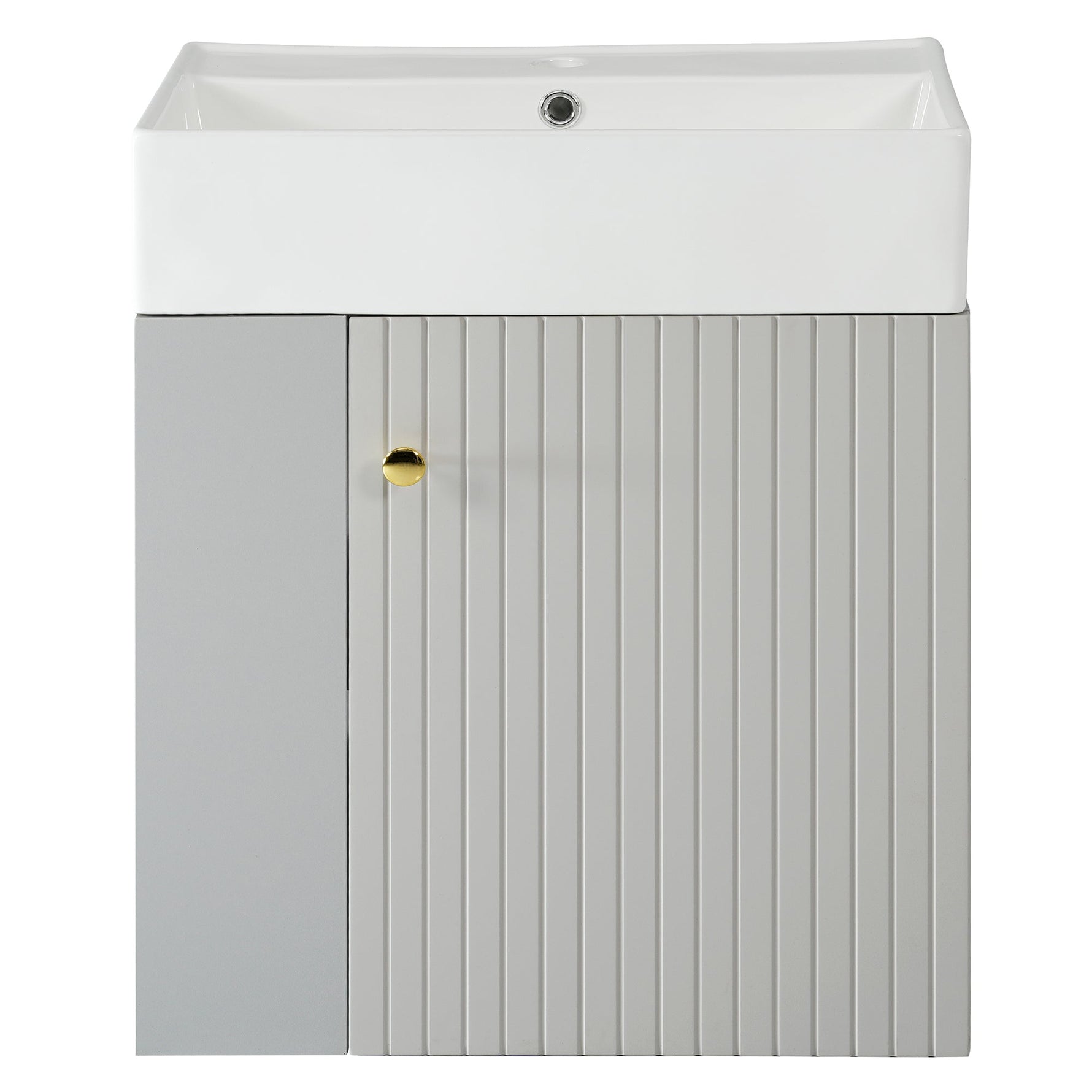 Bathroom Furniture Washbasin with Vanity Unit 55cm, Hanging, Light Grey