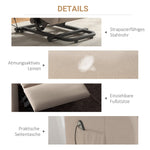 Electric Reclining Chair Lift Assistance up to 200kg, Cream