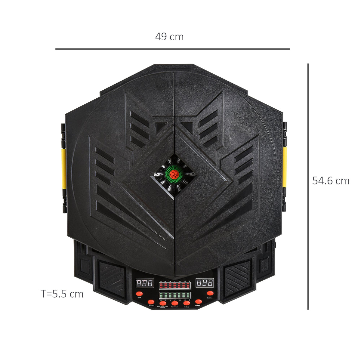 Electronic Dartboard with Door, 216 Games, 4 LEDs, 12 Arrows, ABS PP