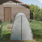 Greenhouse Roll-Up Door 2 Windows Winter-Proof Steel White