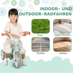 Toddler Balance Bike with 3 Silent Wheels for 12-36 Months Boys and Girls, Green