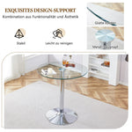 Bar Set 89cm Glass Table 2 Stools Adjustable Swivel - White Legs
